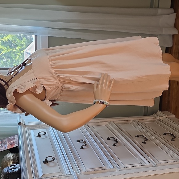 ​Anthropologie o.p.t Ruffle Flutter Sleeve Babydoll Cottagecore A-line Dress M - Picture 4 of 11